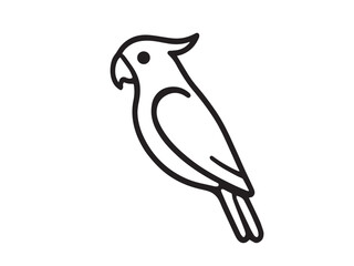 Parrot Line Art Illustration