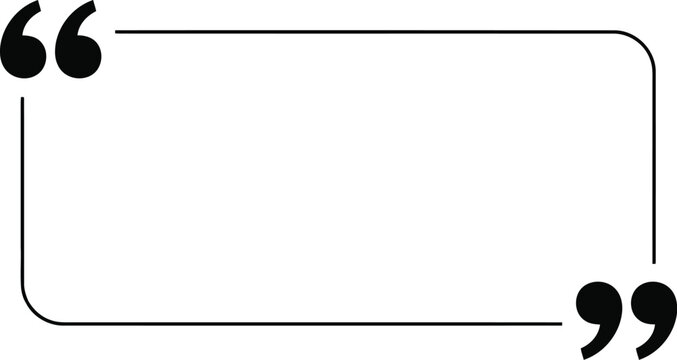 Empty quote box with quotation marks