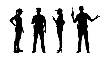 Minimalist black silhouette of a running person athlete