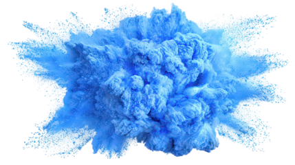 Blue Powder Explosion Abstract Background