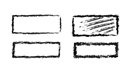 Sketchy Crayon Style Frames borders grunge
