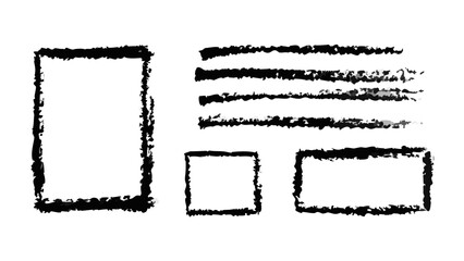 Sketchy Crayon Style Labels and Frames graphic design