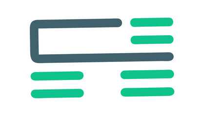 Obraz premium Teal and grey abstract shapes geometric