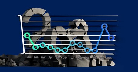 Data processing and scope scanning over mid section of businessman and businesswoman shaking hands - Powered by Adobe