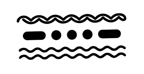White Oval Rectangles Wavy Curly Borders abstract background