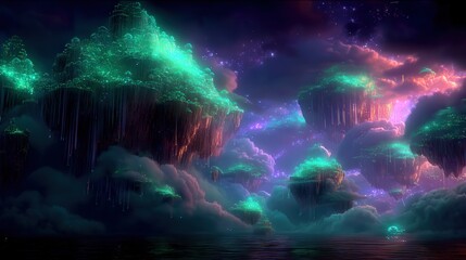 Surreal Floating Islands 