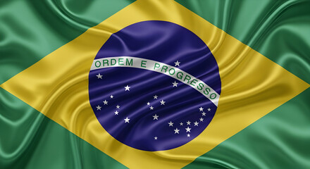 The national flag of Brazil, a vibrant symbol of the country's identity and heritage.