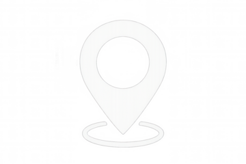 Location pin icon representing gps navigation, pinpointing precise geographical positions against transparent backdrop