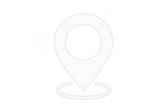 Location pin icon representing gps navigation, pinpointing precise geographical positions against transparent backdrop