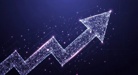 Digital Arrow Representing Growth Progress and Technological Advancement.