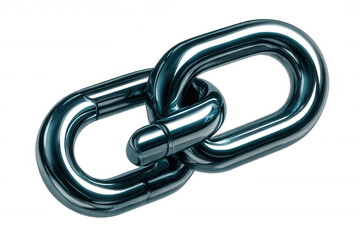 Obraz premium Metallic chain links gleaming, interlocking tightly, symbolizing strength and connection, reflecting collaborative spirit against transparent backdrop