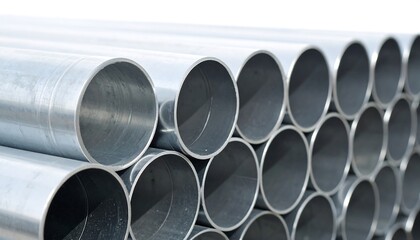 Stacked metal pipes