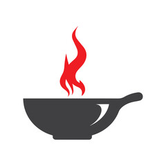 Minimalist fork and knife logo designed for restaurant and catering identity