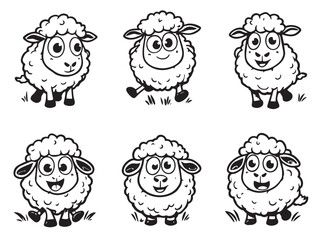 Sheep Line Art Illustration
