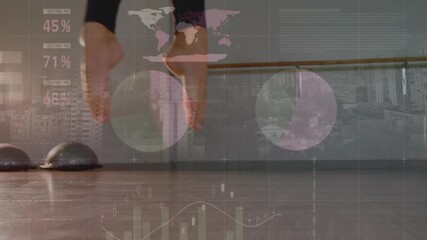 Animation of data processing over football players - Powered by Adobe