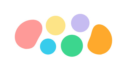 Colorful rounded shapes abstract composition background