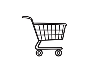 shopping cart Line Art Illustration