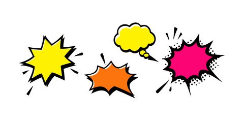 Comic style speech and thought bubbles speech bubble