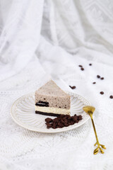 chocolate cake with coffee beans