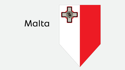 Vector illustration of the flag of Malta. Flag of Malta.