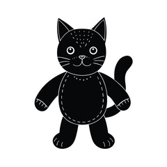 Cat Shaped Plush Kicker Toy for Wrestling Kittens
