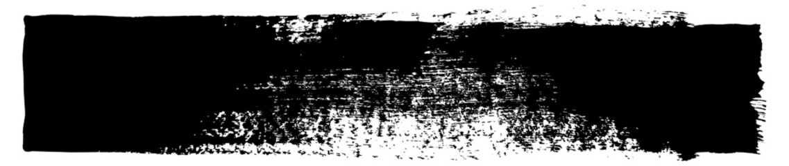 Fototapeta premium Straight thick vector line bg. Black hand drawn brushstroke text box. Chinese, Korean, Japanese calligraphy brushstroke. Rough grunge thick gouache paint texture. Sketchy ink rectangle banner