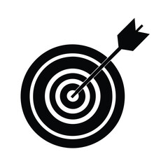 Target with Arrow Success Icon Vector Illustration