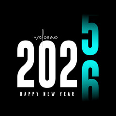 Modern Gradient 2026 Happy New Year Celebration Design hand made 