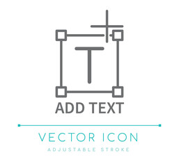 Add Text Line Icon