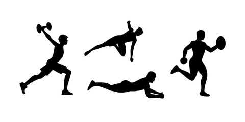 Minimalist Black Silhouette of a Bird in Flight flying