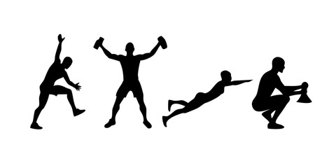 Minimalist Black Silhouette of a Dog animal