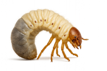 Chafer grub larva insect illustration