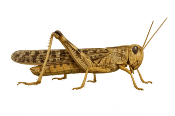 Migratory locust swarm insect illustration