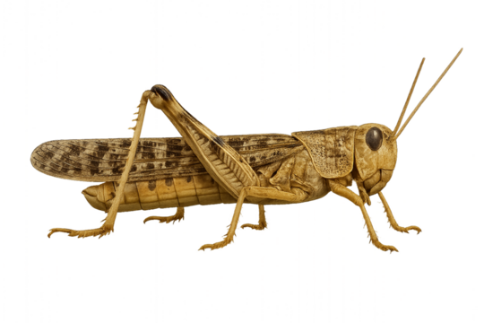 Migratory locust swarm insect illustration