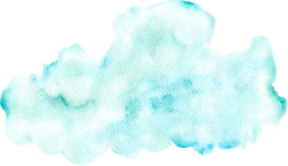 Hand-Painted Watercolor Cloud Element