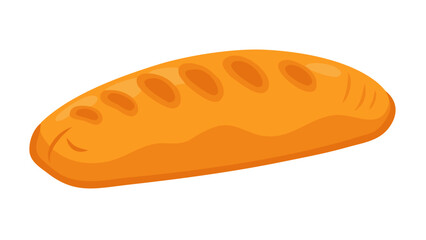 Orange loaf with score marks bread baked