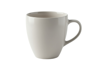 Isolated stoneware mug for drinking beverages, tea or coffee at home or the office