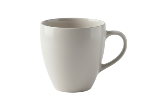 Isolated stoneware mug for drinking beverages, tea or coffee at home or the office