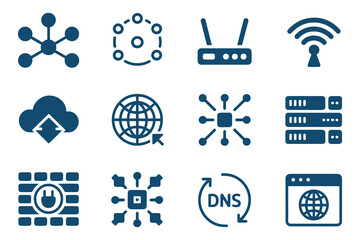 Networking Icon Set, Social, People, Connection Icons