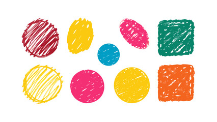 Scribbled Shapes Vibrant Colors abstract background