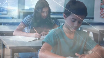 Animation of network of connections over students in students in students in students laboratory - Powered by Adobe