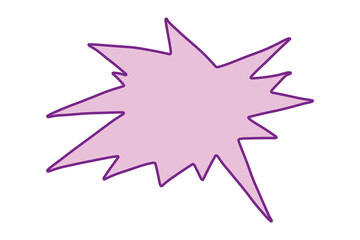 Hand drawn speech bubble Blank empty message box Textbox frame for banners, price tags, stickers, design