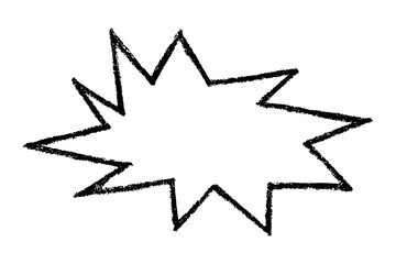 Hand drawn speech bubble Blank empty message box Textbox frame for banners, price tags, stickers, design