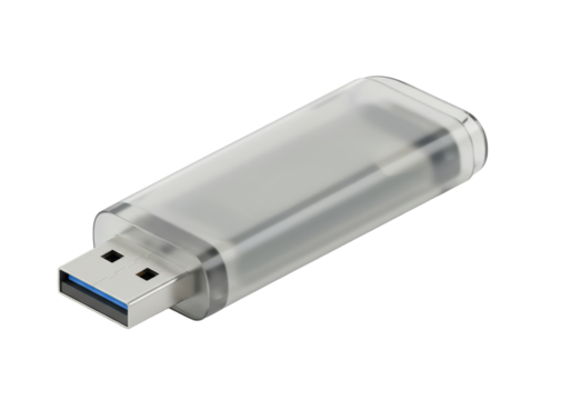 Isolated USB flash drive device for data storage on light surface digital memory stick