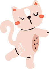 Crayon Dancing Cat