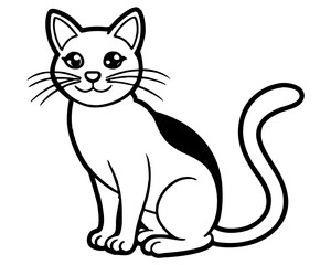 Fototapeta premium Cute Orange Tabby Cat Cartoon Illustration – Pet, Feline, and Animal Character