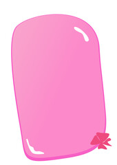 pink paper on a white background