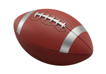 Isolated American football on a neutral background for sports and leisure design projects
