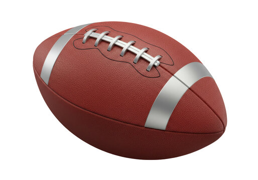 Isolated American football on a neutral background for sports and leisure design projects