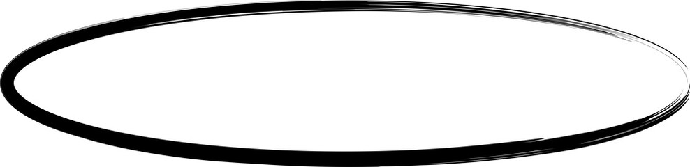 Oval frames brush painted, ink stamp, circle banner